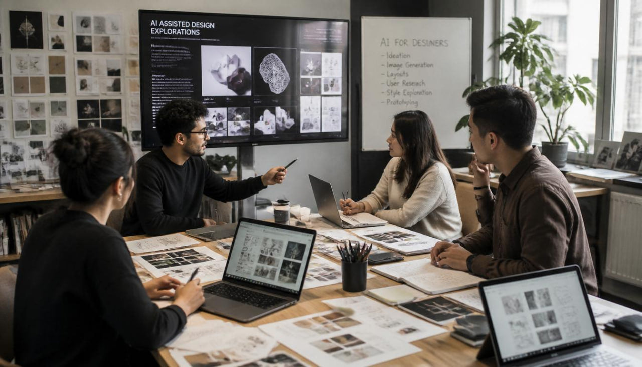 workers showing how to ai methods for designers are working